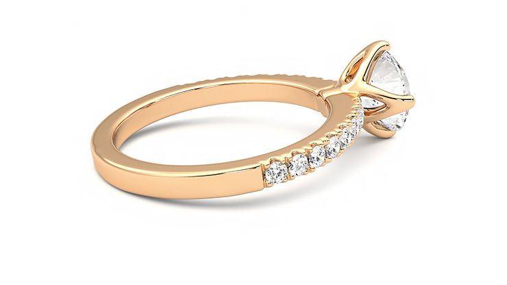 Taylor & Hart Constellation Round Engagement Ring 360 degree image 11