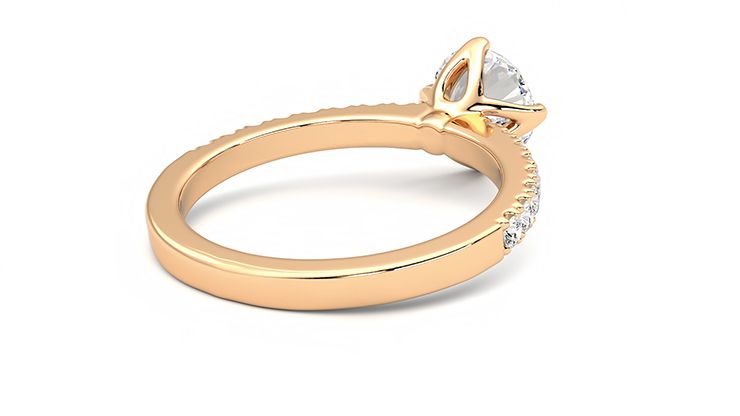 Taylor & Hart Constellation Round Engagement Ring 360 degree image 13