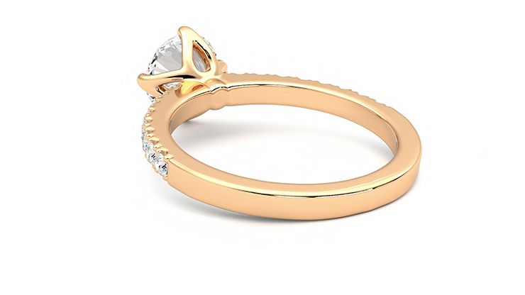 Taylor & Hart Constellation Round Engagement Ring 360 degree image 17