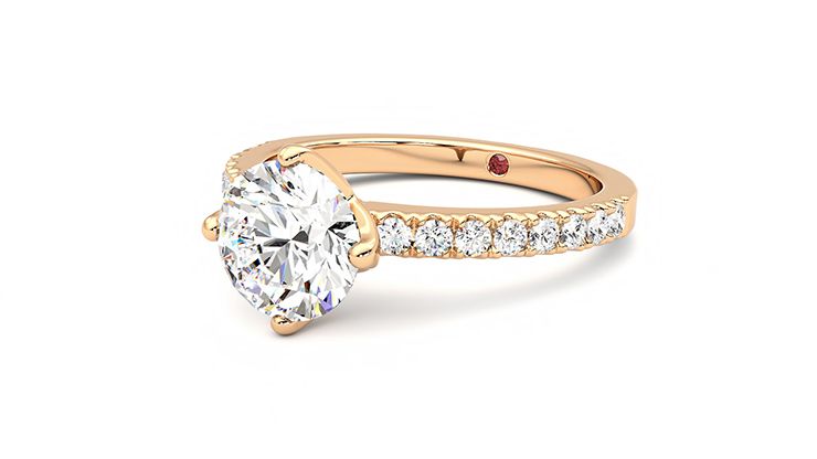 Taylor & Hart Constellation Round Engagement Ring 360 degree image 25