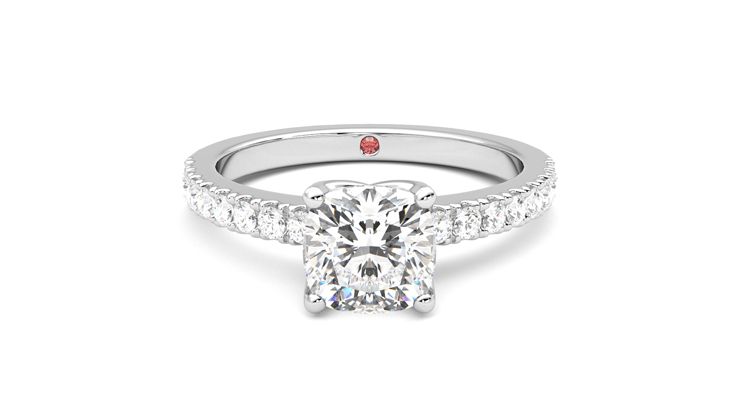 Taylor & Hart Constellation Cushion Engagement Ring 360 degree image 0