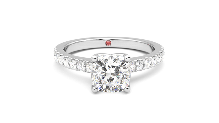 Taylor & Hart Constellation Cushion Engagement Ring 360 degree image 1
