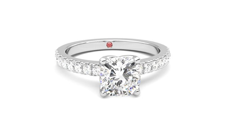 Taylor & Hart Constellation Cushion Engagement Ring 360 degree image 2