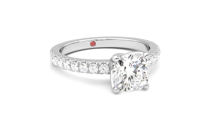 Taylor & Hart Constellation Cushion Engagement Ring 360 degree image 4