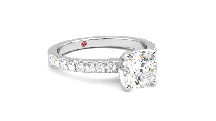 Taylor & Hart Constellation Cushion Engagement Ring 360 degree image 5