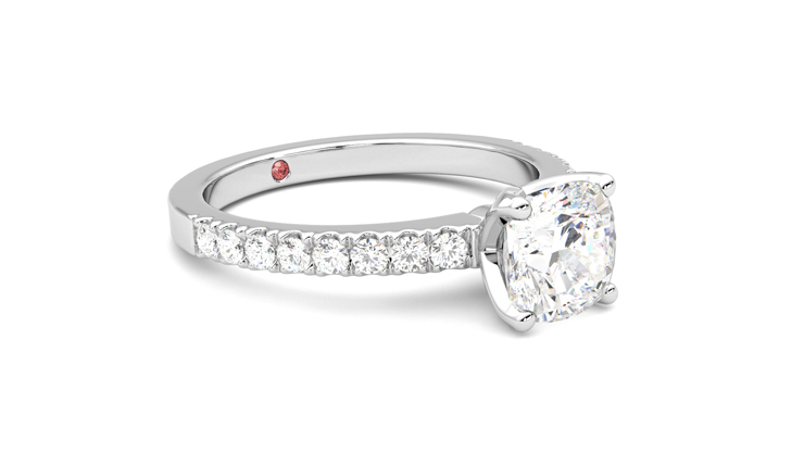 Taylor & Hart Constellation Cushion Engagement Ring 360 degree image 6
