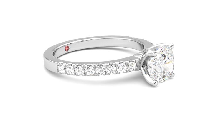 Taylor & Hart Constellation Cushion Engagement Ring 360 degree image 7