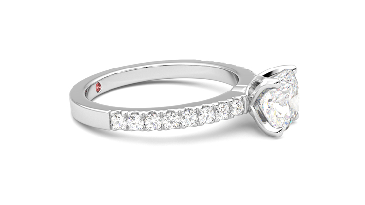 Taylor & Hart Constellation Cushion Engagement Ring 360 degree image 8