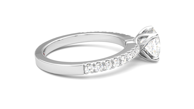 Taylor & Hart Constellation Cushion Engagement Ring 360 degree image 10