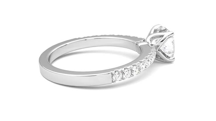 Taylor & Hart Constellation Cushion Engagement Ring 360 degree image 11