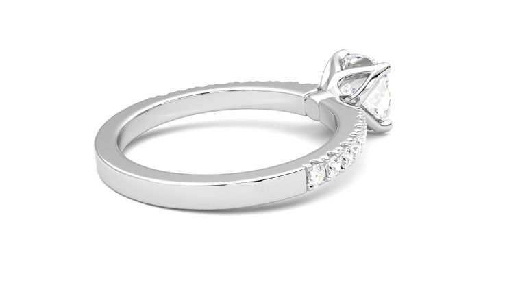 Taylor & Hart Constellation Cushion Engagement Ring 360 degree image 12
