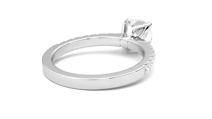 Taylor & Hart Constellation Cushion Engagement Ring 360 degree image 13