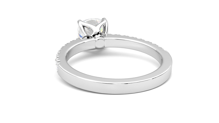 Taylor & Hart Constellation Cushion Engagement Ring 360 degree image 16