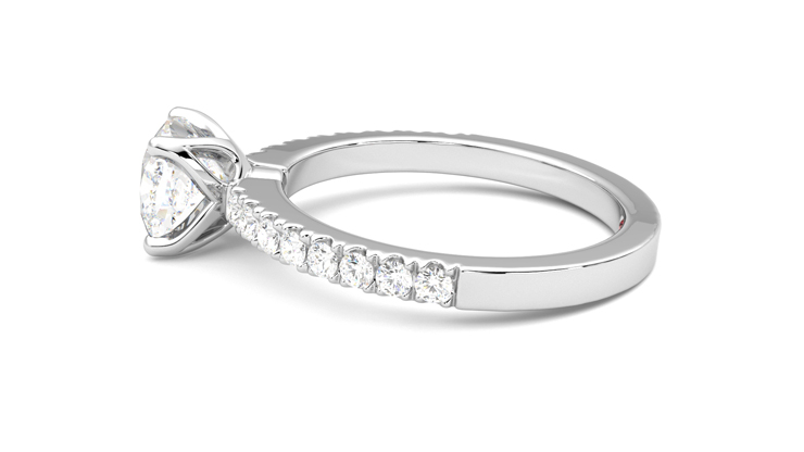 Taylor & Hart Constellation Cushion Engagement Ring 360 degree image 20