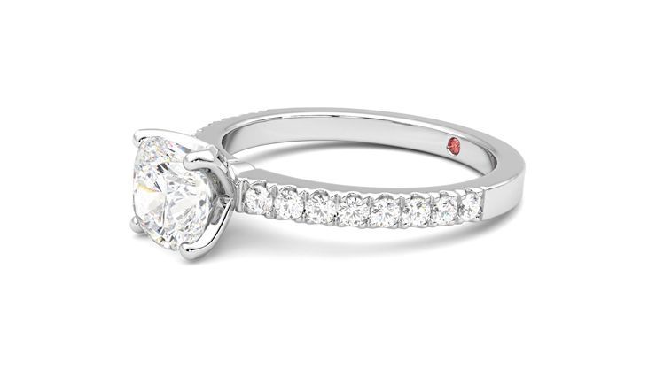 Taylor & Hart Constellation Cushion Engagement Ring 360 degree image 23