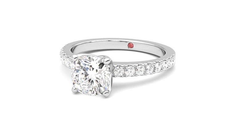 Taylor & Hart Constellation Cushion Engagement Ring 360 degree image 26