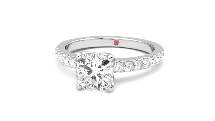 Taylor & Hart Constellation Cushion Engagement Ring 360 degree image 27