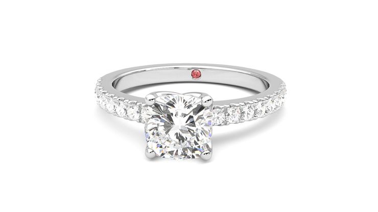 Taylor & Hart Constellation Cushion Engagement Ring 360 degree image 28
