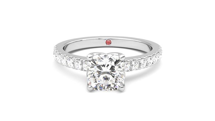 Taylor & Hart Constellation Cushion Engagement Ring 360 degree image 29