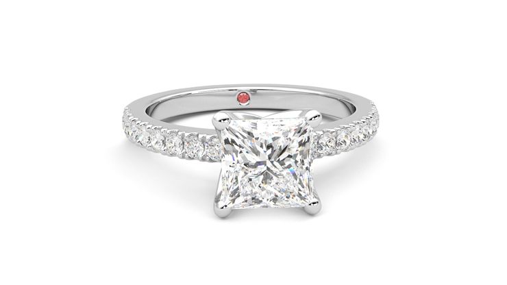 Taylor & Hart Constellation Princess Engagement Ring 360 degree image 2