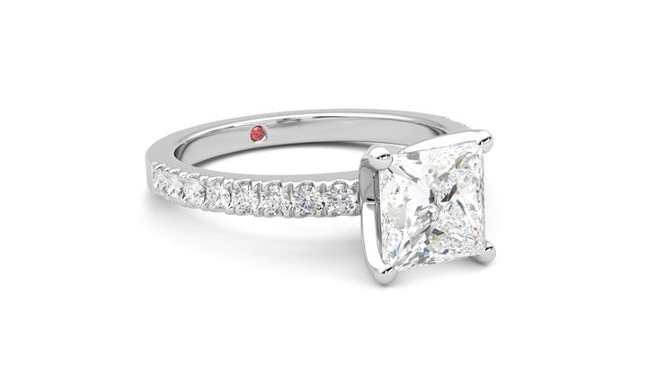 Taylor & Hart Constellation Princess Engagement Ring 360 degree image 5