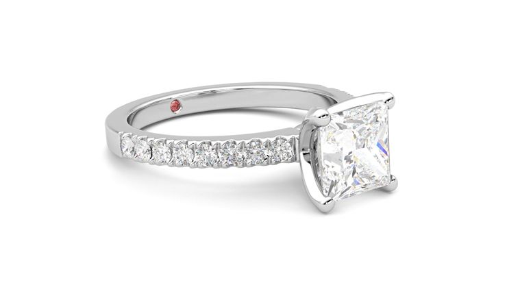Taylor & Hart Constellation Princess Engagement Ring 360 degree image 6