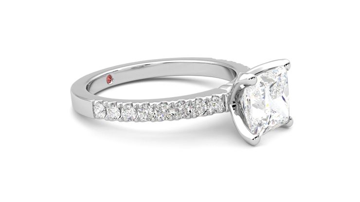 Taylor & Hart Constellation Princess Engagement Ring 360 degree image 7