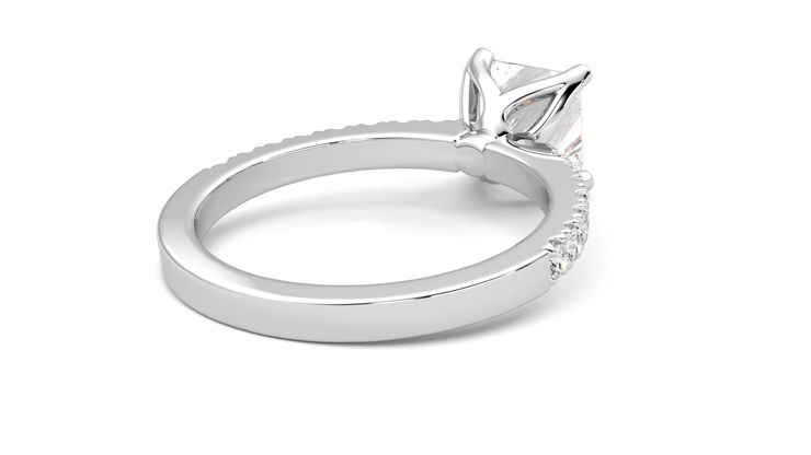 Taylor & Hart Constellation Princess Engagement Ring 360 degree image 13