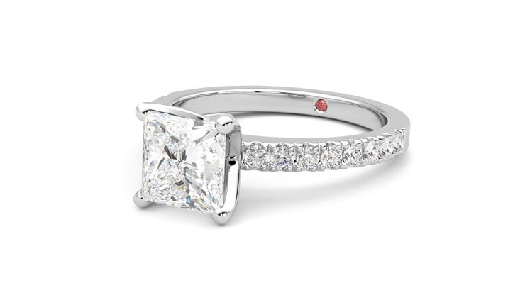 Taylor & Hart Constellation Princess Engagement Ring 360 degree image 25