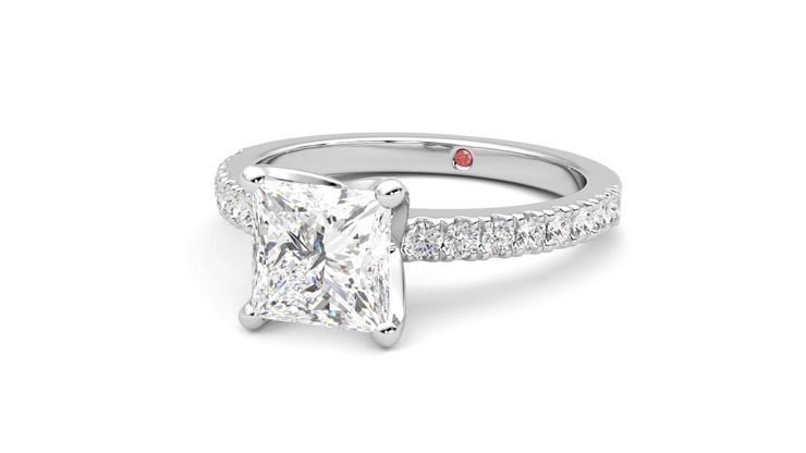 Taylor & Hart Constellation Princess Engagement Ring 360 degree image 26