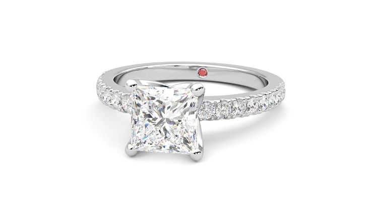 Taylor & Hart Constellation Princess Engagement Ring 360 degree image 27