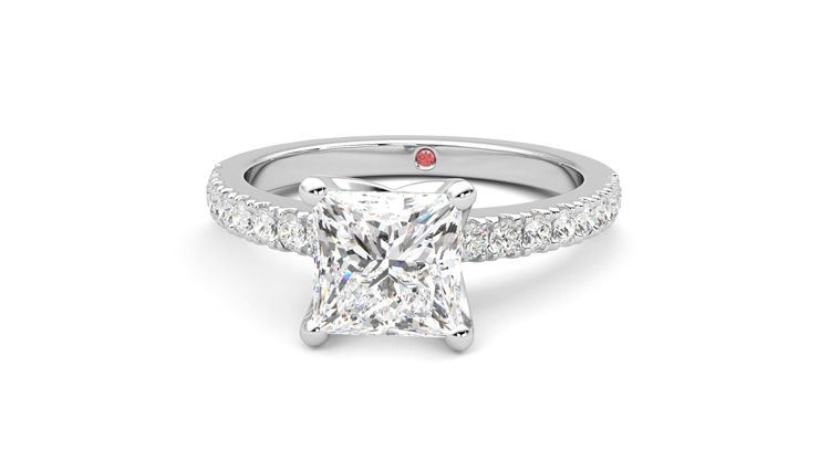 Taylor & Hart Constellation Princess Engagement Ring 360 degree image 28