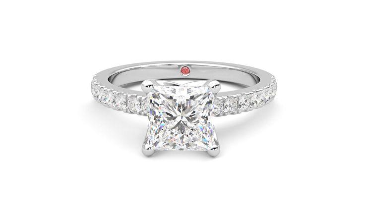 Taylor & Hart Constellation Princess Engagement Ring 360 degree image 29
