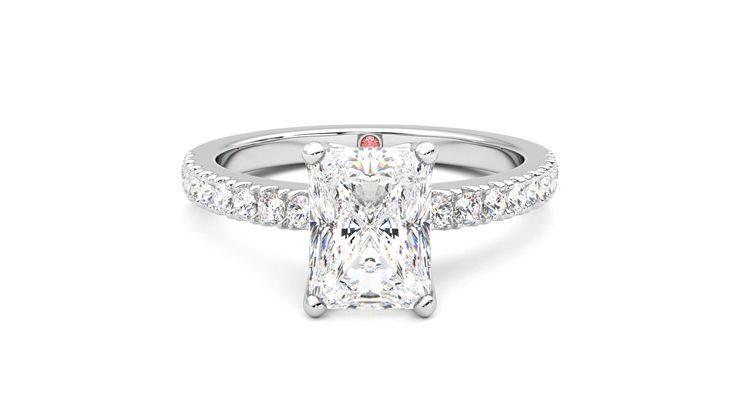 Taylor & Hart Constellation Radiant Engagement Ring 360 degree image 0