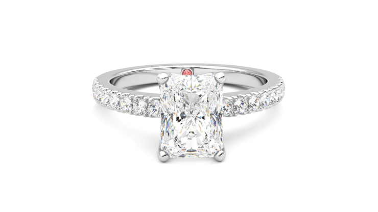 Taylor & Hart Constellation Radiant Engagement Ring 360 degree image 1