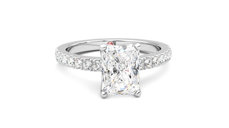 Taylor & Hart Constellation Radiant Engagement Ring 360 degree image 2