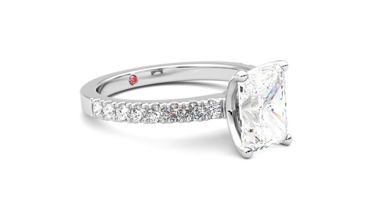 Taylor & Hart Constellation Radiant Engagement Ring 360 degree image 6
