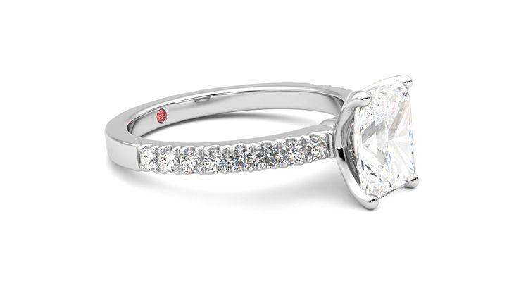 Taylor & Hart Constellation Radiant Engagement Ring 360 degree image 7