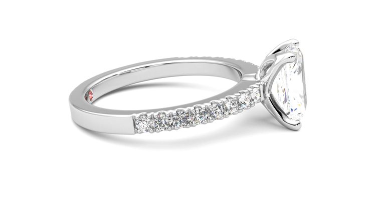 Taylor & Hart Constellation Radiant Engagement Ring 360 degree image 9