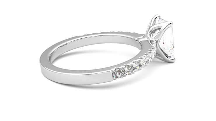 Taylor & Hart Constellation Radiant Engagement Ring 360 degree image 11
