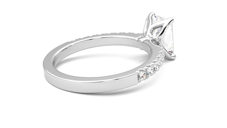 Taylor & Hart Constellation Radiant Engagement Ring 360 degree image 12