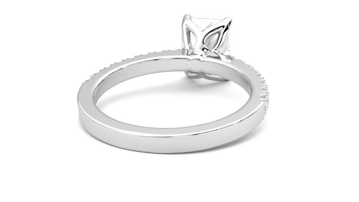 Taylor & Hart Constellation Radiant Engagement Ring 360 degree image 14