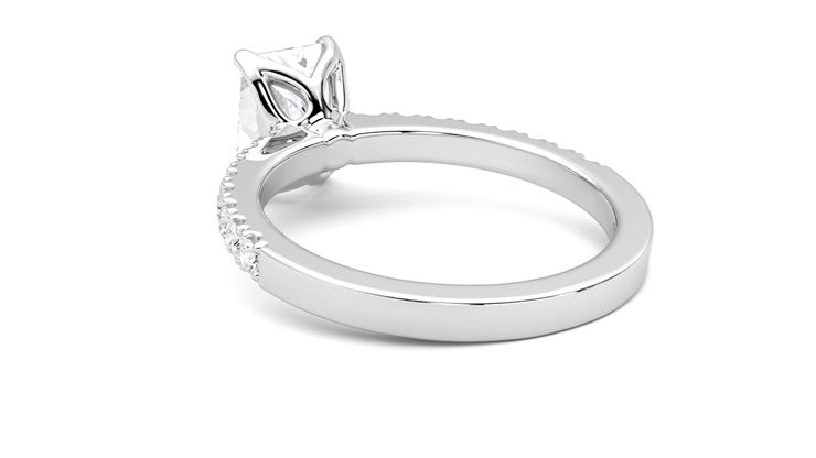 Taylor & Hart Constellation Radiant Engagement Ring 360 degree image 17