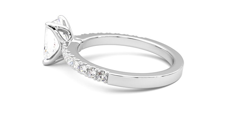 Taylor & Hart Constellation Radiant Engagement Ring 360 degree image 19