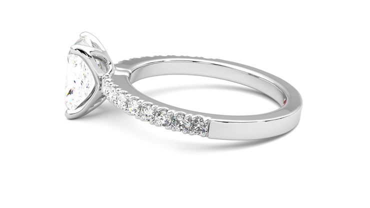 Taylor & Hart Constellation Radiant Engagement Ring 360 degree image 20
