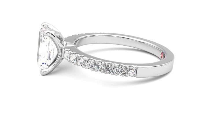 Taylor & Hart Constellation Radiant Engagement Ring 360 degree image 21