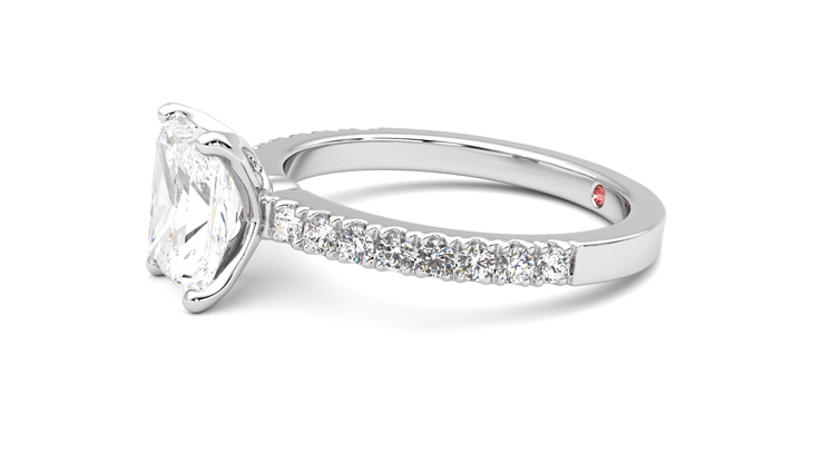 Taylor & Hart Constellation Radiant Engagement Ring 360 degree image 22