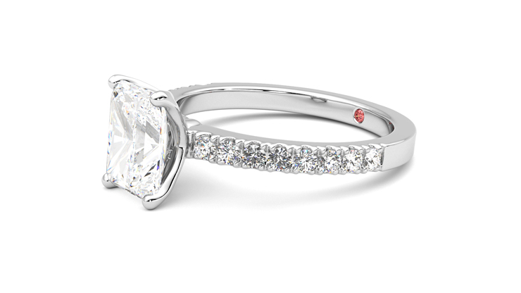 Taylor & Hart Constellation Radiant Engagement Ring 360 degree image 23
