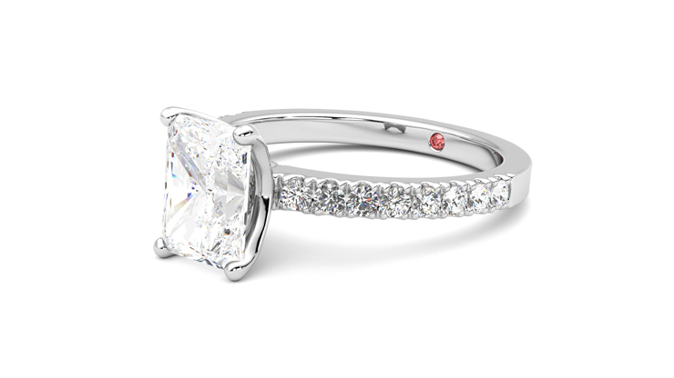 Taylor & Hart Constellation Radiant Engagement Ring 360 degree image 24