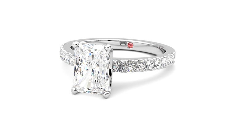Taylor & Hart Constellation Radiant Engagement Ring 360 degree image 26